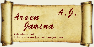 Arsen Jamina vizit kartica